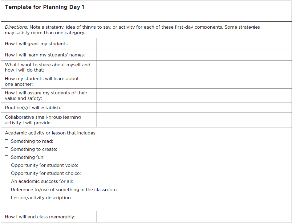 We Belong: Template for Planning Day 1 (blog image)