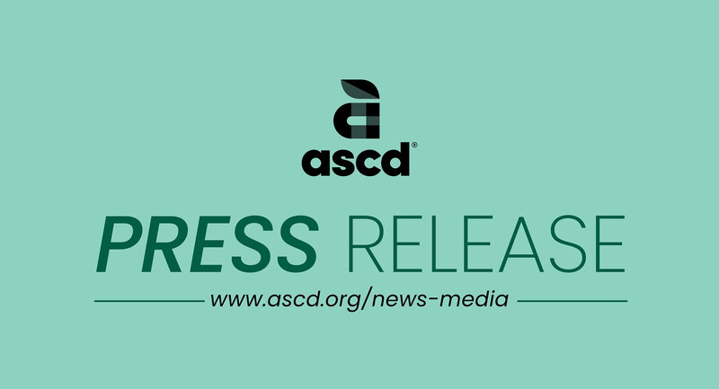 ASCD Press Release text and association logo on light green background.