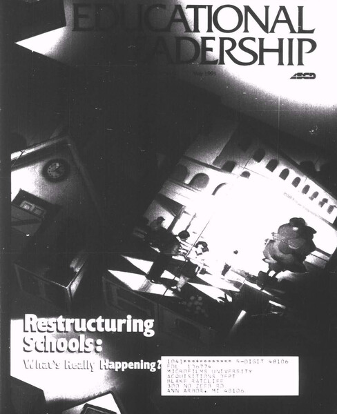 Restructuring Schools: What's Really Happening? Thumbnail