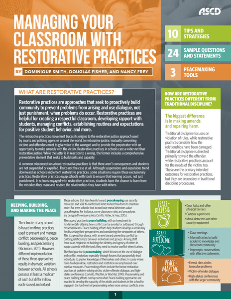 Book banner image for Managing Your Classroom with Restorative Practices
