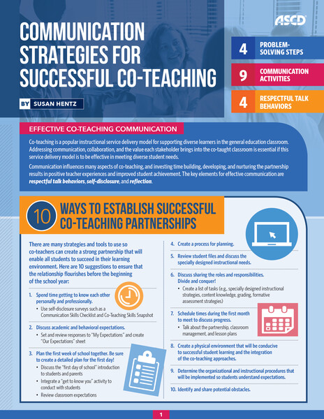 Book banner image for Communication Strategies for Successful Co-Teaching (Quick Reference Guide)-thumbnail