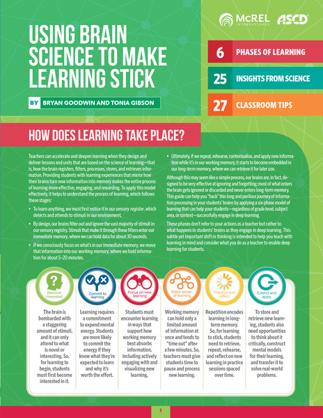 Book banner image for Using Brain Science to Make Learning Stick