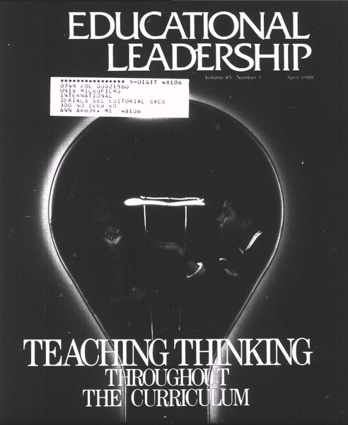 Teaching Thinking Throughout the Curriculum Thumbnail